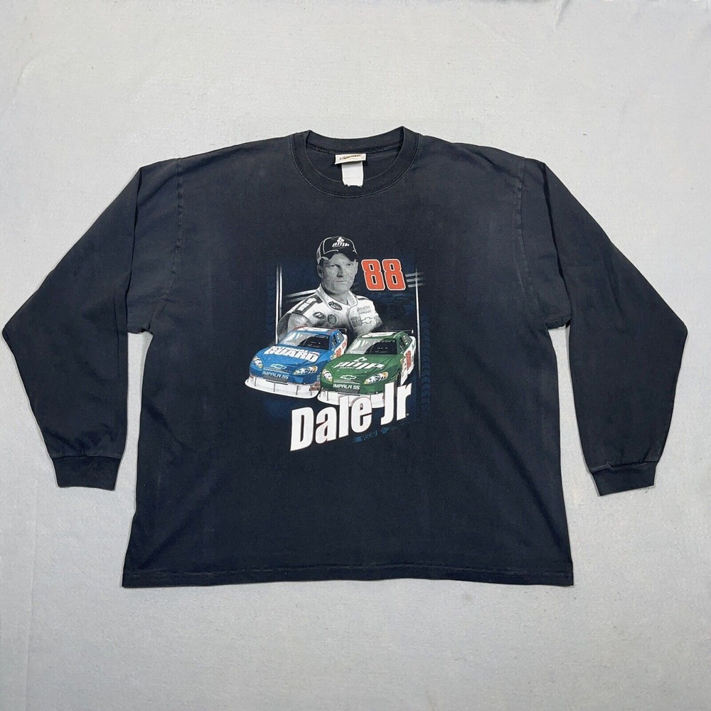 Vintage Winners‎ Circle Dale Jr Nascar Shirt Men XL Black Graphic Tee Retro